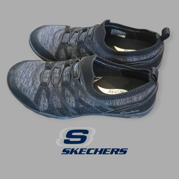 Skechers Shoes - Skechers Black ArchFit   Comfort Leather  Pull On Shoes Womens Size 7